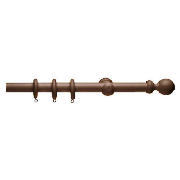 Wood Curtain Pole 23mm 1.2m Walnut