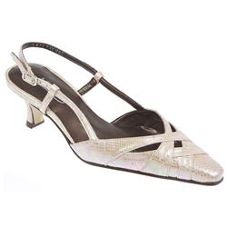 Van Dal Female Vanjan Leather Upper Comfort Sandals in Beige Metallic, Vanilla