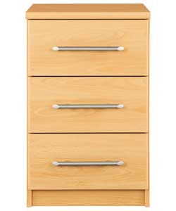 3 Drawer Bedside Chest - Beech