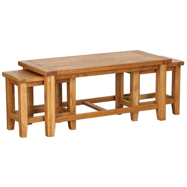 Oak Petite Nest of Coffee Tables