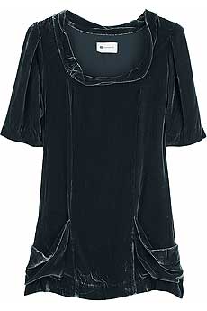 Velvet tunic top