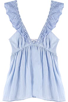 Vanessa Bruno Lace and ribbon trim top