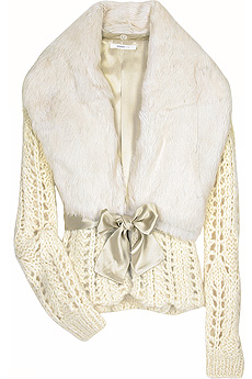 Lapin trim cardigan