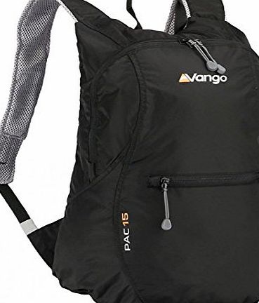 Vango Pac Packable Rucksack - Black, 15 Litres