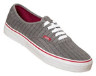 Vans Authentic Wild Dove Grey/Red Pinstripe