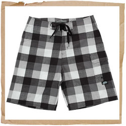 Box Plaid Boardshorts Black Check