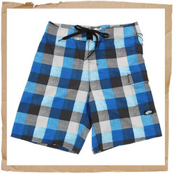 Box Plaid Boardshorts Blue Check