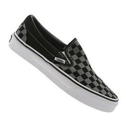 Boys Classic Slip On Shoes - Black/Pewter