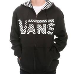 vans Boys Jnr Checker Zip Hood - Black