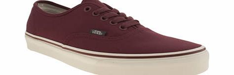 Vans Burgundy Authentic Trainers