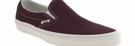 Vans Burgundy Classic Slip-on Vintage Trainers