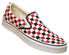 Vans Classic Slip-On Navy/Red/White Logo Check