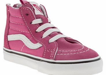 Vans kids vans pink sk8-hi zip girls toddler