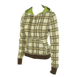 Ladies Vans Plaid Hoody. Bone