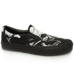 Vans Male Classic Slip Taka Skull Fabric Upper Pumps in Black