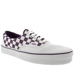 Vans Male Era Ii Fabric Upper Fashion Large Sizes in White - Purple