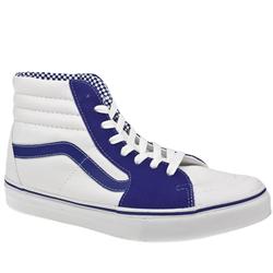 Vans Male Sk8-Hi Suede Upper Hi Tops in White and Navy