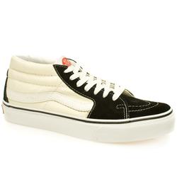 Vans Male Sk8-Mid Suede Upper Hi Tops in White and Black