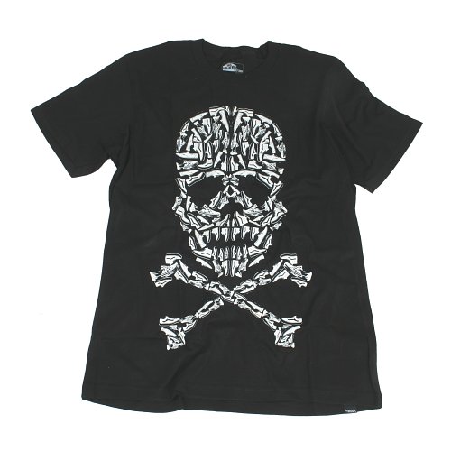 Mens Vans Shoe Skull Ss Tee Black