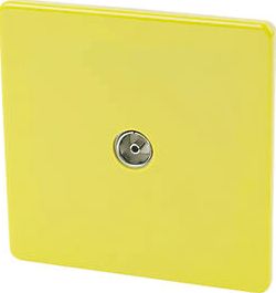 Varilight, 1228[^]14705 1-Gang Coaxial TV Socket Lime Green