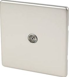 Varilight, 1228[^]14697 1 Gang Coaxial TV Socket Satin 14697