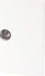 Varilight, 1228[^]64373 1-Gang Ice White Coaxial TV Socket 64373