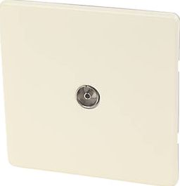 Varilight, 1228[^]88959 1-Gang White Choc Coaxial TV Socket