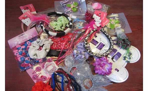 Various 30  ITEMS Ex High Street Job Lot Wholesale Mixed Girls Hair Accessories