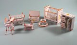 vdp Beautiful nursery for dolls houses handmade 7 pieces 1:12