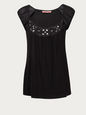 VELVET TOPS BLACK S VEL-U-VIRIDA