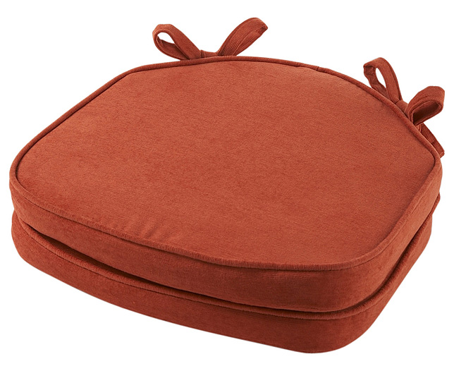 Shaped Seat Pads (Pair) Paprika