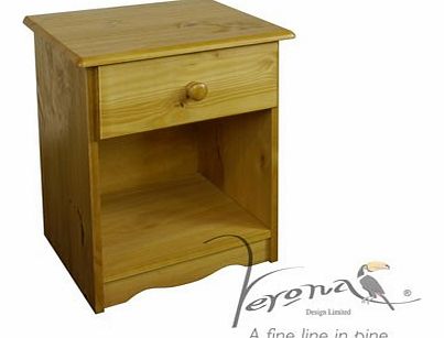 1 Drawer Antique Pine Bedside Table