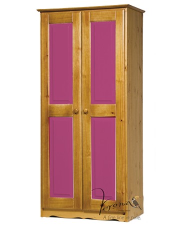 2 Door Fuchsia Panelled Wardrobe