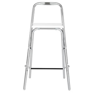 Folding Bar Chair, White