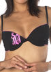 Logo push up bra