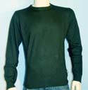 Mens Black Round Neck Lightweight Sweater