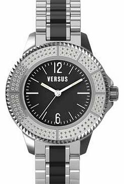 Versus Versace Ladies Black Tokyo Crystal Watch