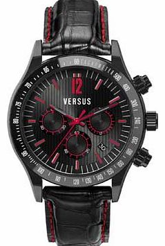 Mens Black Chronograph Watch