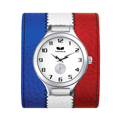 Mens Vestal Kat Von D Watch Blue/white/red Leath