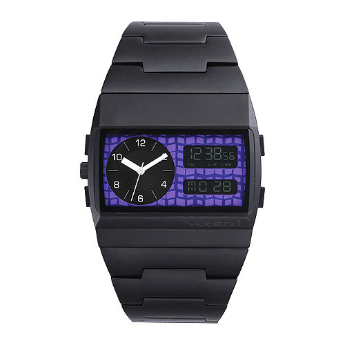 Mens Vestal Metal Montecarlo Watch Black / Purple Emb