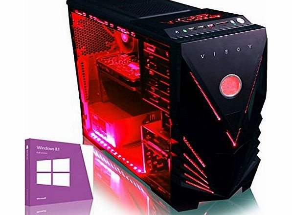 Vibox  Centre 4W - 4.0GHz AMD Quad-Core, Gaming PC, Multimedia, Desktop PC, Computer with Windows 8.1 and Neon LED Internal Lighting Kit (New 4.0GHz AMD, Athlon Quad-Core Processor, 2GB AMD Radeon R7 2