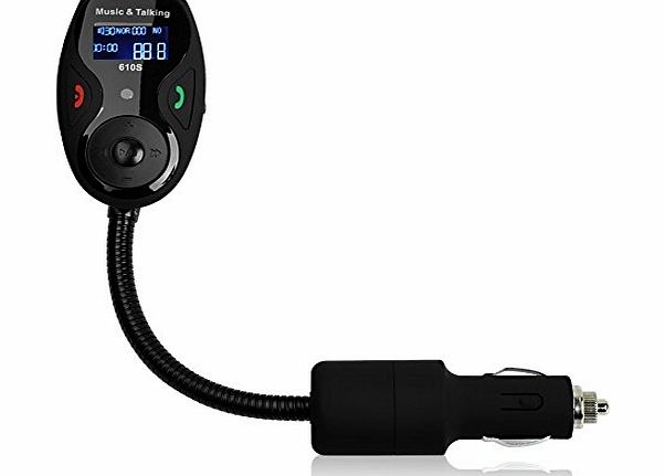 Car Kit Hands-free Stereo Bluetooth FM Transmitter Modulator MP3 Player LCD Display Flex for IPhone 6 6+ Plus 5S 5C 5, Samsung S5 S4 S3 S2, iPad, Ipad mini2 Htc One M7 M8, Sony Xperia Z1 Z2,PC