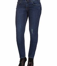 Indigo blue super skinny woven jean