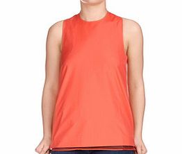 Orange pure cotton twist back top