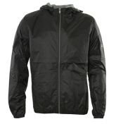 Black Hooded Packaway Jacket