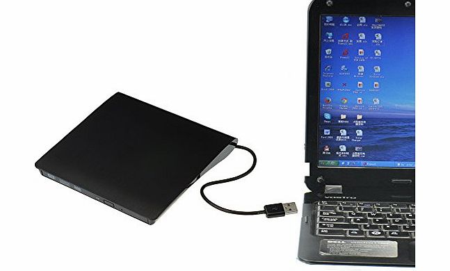 VicTsing External USB 2.0 Slim DVD CD R / RW Drive Burner Writer for Netbook, Notebook, Desktop, Laptop and Mac - Support Windows XP Vista Windows 7 Windows 8 Apple Mac OS8.6 and higher