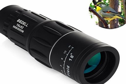 VicTsing Waterproof Super Clear 16x52 Dual Focus Telescope Optics Zoom Monocular Scalable Telescopic 66m/8000m