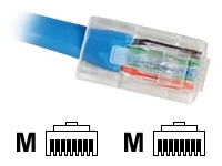 Unbooted Cat5e UTP Patch Cable Pink 0.5Mtr