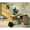 (A)Desk (K)3 Drawer Pedestal and