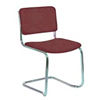 Viking at Home Chrome Base Stacking Side Chair-Burgundy